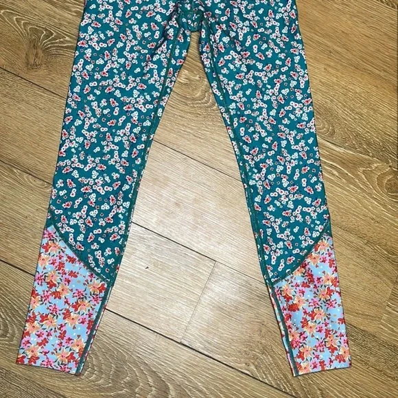 *Anthropologie Kachel Floral Contrast Leggings - Picture 3 of 5